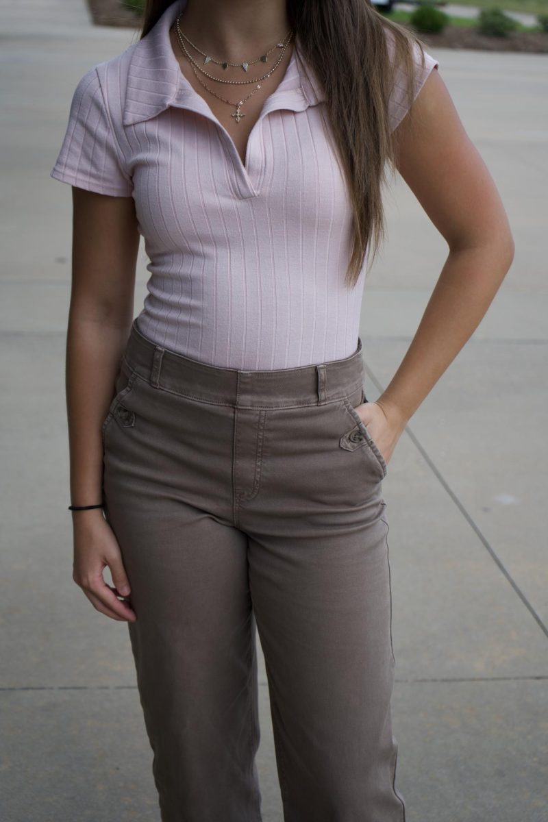 Addie Rose Castleberry in a collared blouse